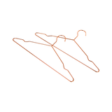 Adult 16.5" Rose Gold Shiny Metal Wire Coat Suit Top Clothes Hangers (60pc per set)