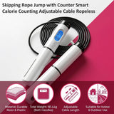 Skipping Rope Jump with Counter Smart Calorie Counting Adjustable Cable Ropeless - Side View