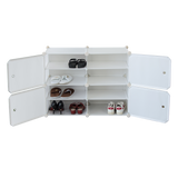 White Cube DIY Shoe Cabinet Rack Storage Portable Stackable Organiser Stand