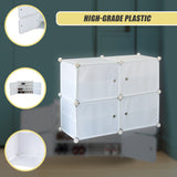 White Cube DIY Shoe Cabinet Rack Storage Portable Stackable Organiser Stand