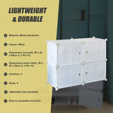 White Cube DIY Shoe Cabinet Rack Storage Portable Stackable Organiser Stand - Extra Image