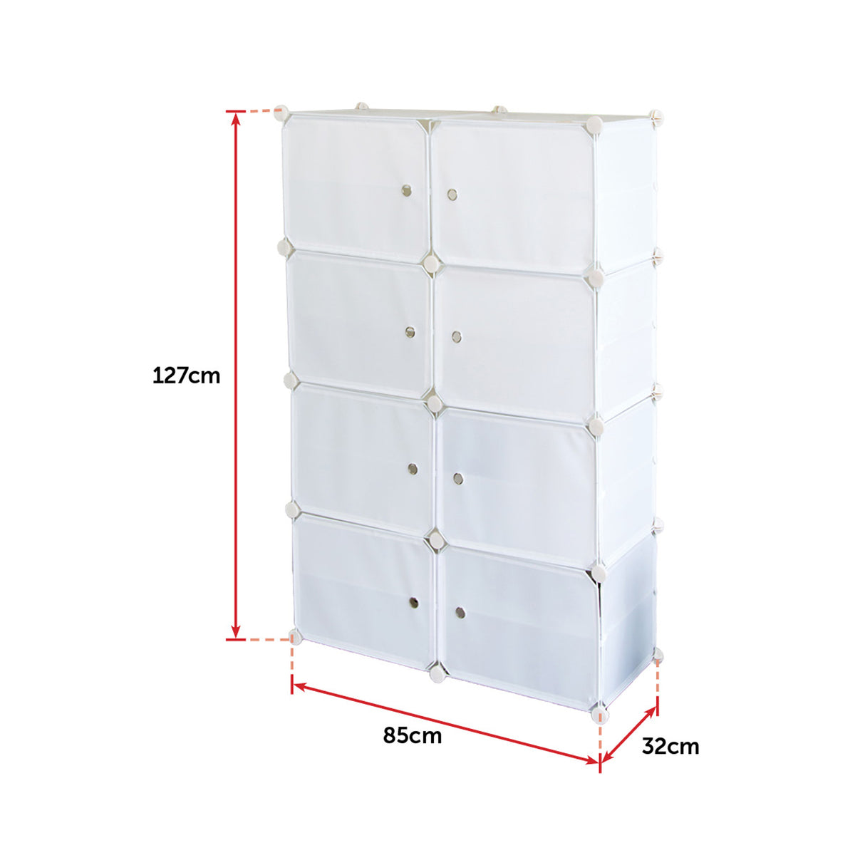 White Cube DIY Shoe Cabinet Rack Storage Portable Stackable Organiser Stand