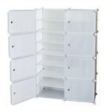 White Cube DIY Shoe Cabinet Rack Storage Portable Stackable Organiser Stand - Top-Down View
