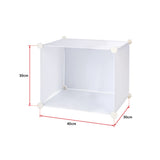 White Cube DIY Shoe Cabinet Rack Storage Portable Stackable Organiser Stand - Extra Image