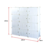 White Cube DIY Shoe Cabinet Rack Storage Portable Stackable Organiser Stand - Extra Image