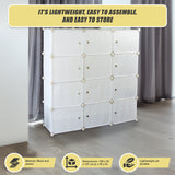 White Cube DIY Shoe Cabinet Rack Storage Portable Stackable Organiser Stand - Close-Up Angle