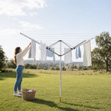 4 Arm Rotary Airer Outdoor Washing Line Clothes Dryer 50m Length