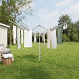 4 Arm Rotary Airer Outdoor Washing Line Clothes Dryer 50m Length - Front View