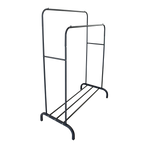 Heavy Metal Double Clothes Rail Hanging Rack Garment Display Stand Storage Shelf