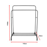 Heavy Metal Double Clothes Rail Hanging Rack Garment Display Stand Storage Shelf - Extra Image