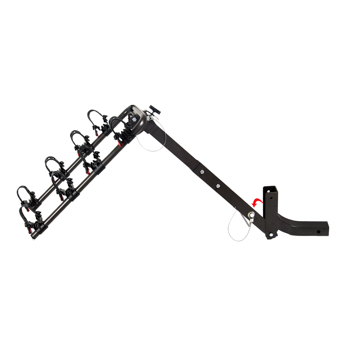 Premium 4-Bike Carrier Rack Hitch Mount Swing Down Bicycle Rack W/ 2" Receiver