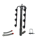 Premium 4-Bike Carrier Rack Hitch Mount Swing Down Bicycle Rack W/ 2