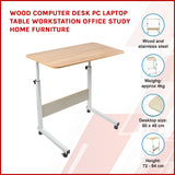 Wood Computer Desk PC Laptop Table Workstation Office Study Home Furniture - Front View