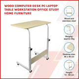 Wood Computer Desk PC Laptop Table Workstation Office Study Home Furniture - Front View