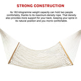 4m Traditional Cotton Rope Hammock with Hanging Hardware - Extra Image