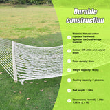 4m Traditional Cotton Rope Hammock with Hanging Hardware - Extra Image