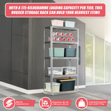 1.8M Warehouse Shelving Racking Steel Pallet Garage Shelves Metal Storage Rack - Low Angle