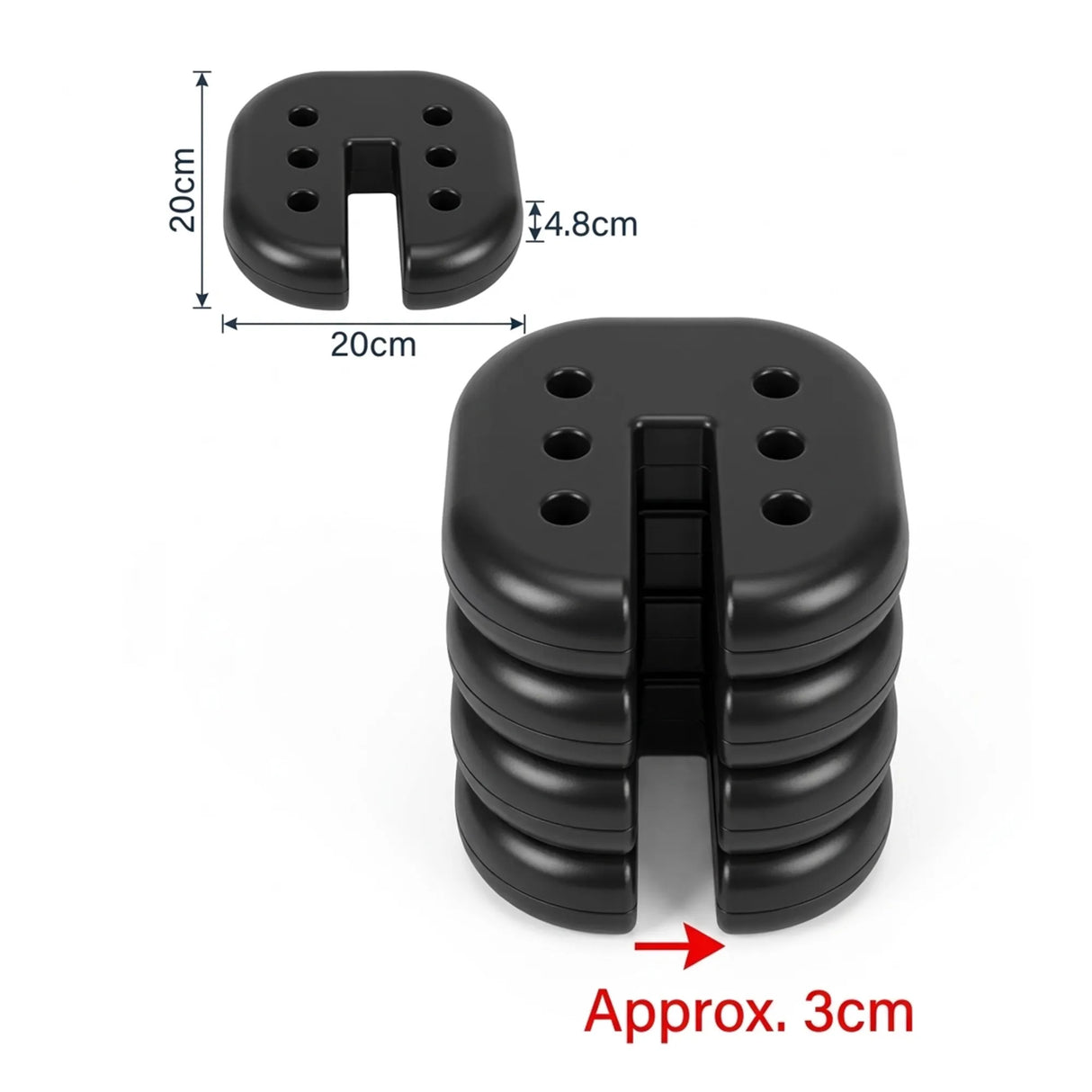 4pcs Outdoor Canopy Tent Leg Weights Anchor Stand Heavy Duty Gazebo Discs Base