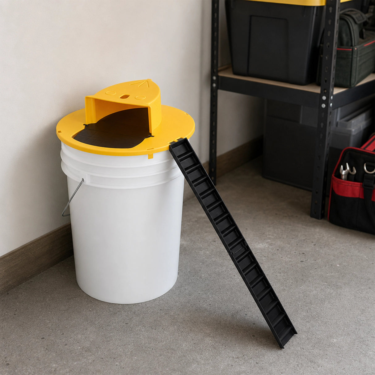 2x Flip N Slide Bucket Lid Mouse Rat Trap Automatic Mice Trap With Ladder Reusable