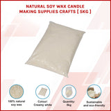Natural Soy Wax Candle Making Supplies Crafts [ 5kg ] - Front View