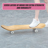 7 Layers Skateboard Deck Natural Wood Maple Double Concave Blank Skate Board DIY - Extra Image