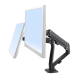 Dual Screen Gas-strut Monitor Stand Mount Desktop Bracket for LED/LC - Side View
