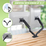 Dual Screen Gas-strut Monitor Stand Mount Desktop Bracket for LED/LC - Close-Up Angle