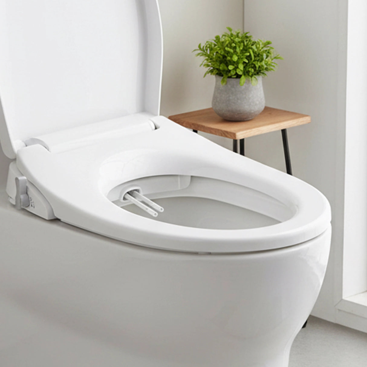 Non Electric Bidet Toilet Seat W/ Cover Bathroom Spray Water Wash