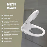 Non Electric Bidet Toilet Seat W/ Cover Bathroom Spray Water Wash - Top-Down View