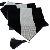 72" Velvet Table Runner + Dining Placemats Table Place Mats Decor
