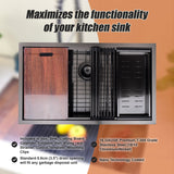 775x406mm Nano Single Bowl Kitchen Sink with Workstation Accessories