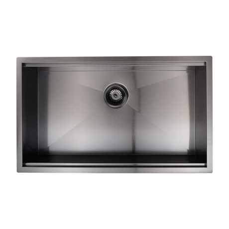 BRIENZ black nano single bowl stainless steel workstation kitchen sink, image 11