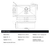 775x406mm Nano Single Bowl Kitchen Sink with Workstation Accessories - Extra Image
