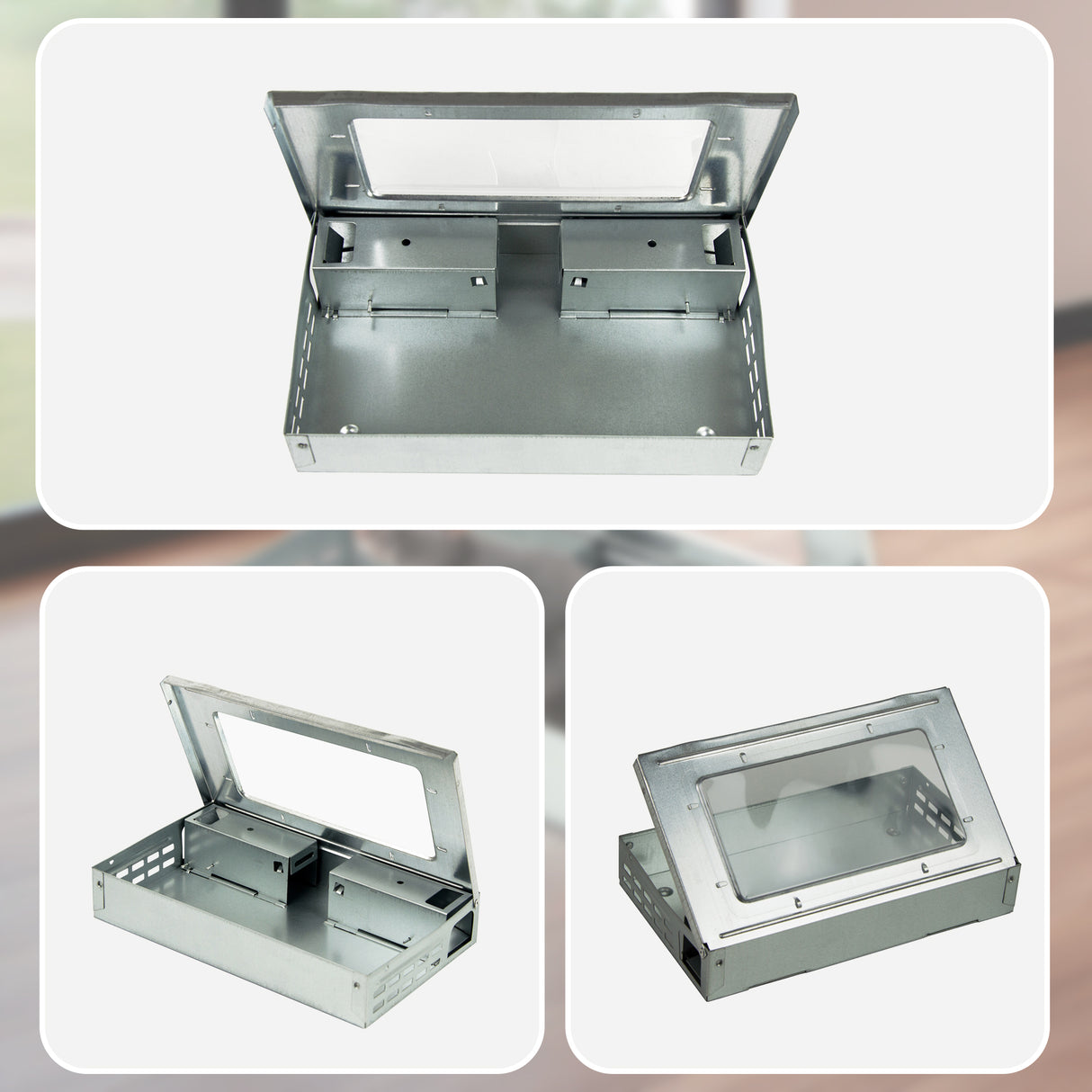 5x Humane Reusable Mice Trap Safe Live Catch Metal Mouse Catcher