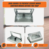 5x Humane Reusable Mice Trap Safe Live Catch Metal Mouse Catcher