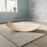 Balance Board Beam Seesaw Wooden Child Kids Adult Yoga - Front View