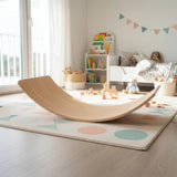 Balance Board Beam Seesaw Wooden Child Kids Adult Yoga - Side View