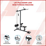 Lat PullDown Low Row Fitness Machine - Rear View
