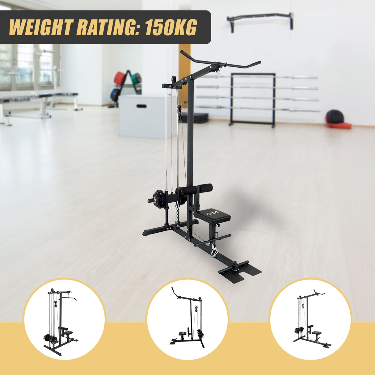 Lat PullDown Low Row Fitness Machine