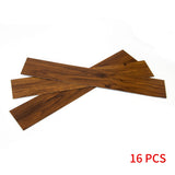 Vinyl Floor Tiles Self Adhesive Flooring Walnut Wood Grain 16 Pack 2.3SQM - Extra Image