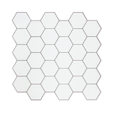 Tiles 3D Peel and Stick Wall Tile Hexagon White (30cm x 30cm x 10 sheets)