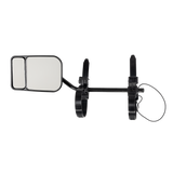 2x Towing Mirrors Pair Clip on Multi Fit Clamp On Towing Caravan 4X4 Trailer - 45-Degree Angle