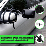 2x Towing Mirrors Pair Clip on Multi Fit Clamp On Towing Caravan 4X4 Trailer - Extra Image