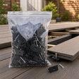100 Composite Decking Hidden Fixing Fasteners Plastic T Clips & Screws