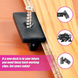 100 Composite Decking Hidden Fixing Fasteners Plastic T Clips & Screws - Extra Image