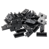 100 Composite Decking Hidden Fixing Fasteners Plastic T Clips & Screws - Close-Up Angle