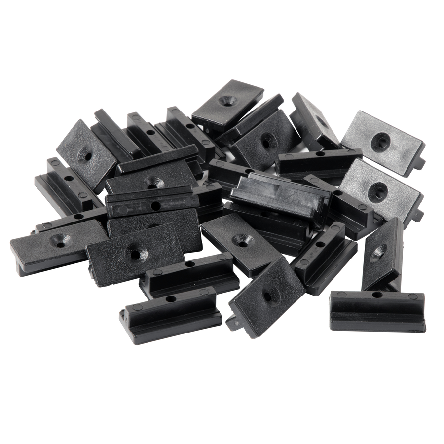 100 Composite Decking Hidden Fixing Fasteners Plastic T Clips & Screws