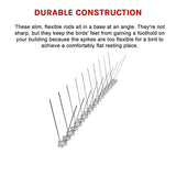 20x 50cm Bird Spike S304 wire Spikes Eaves Pigeon Gull Starling 10M - Extra Image