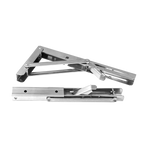 2x 10" Stainless Steel Folding Table Bracket Shelf Bench 50kg Load Heavy Duty