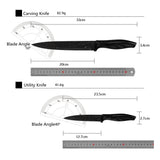 Kitchen 17 Piece Knife Set with Block and Sharpener Chef Knives - Extra Image
